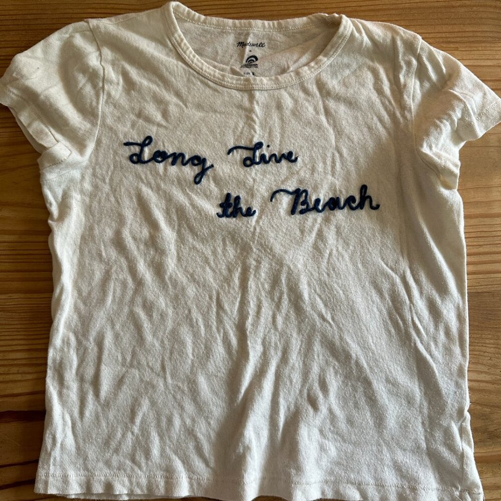 Madewell x Surfrider Foundation long live the beach tee womens small